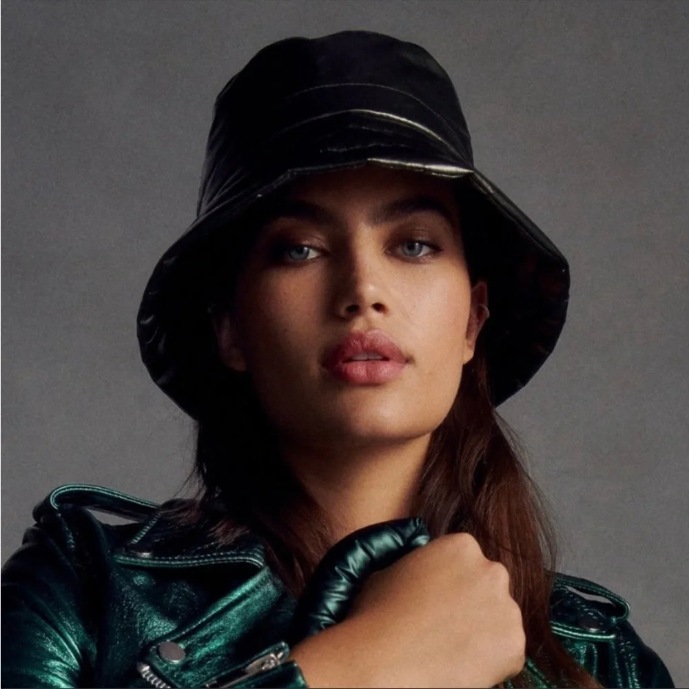 New🌟Anthropologie-Puffer Bucket Hat-Black